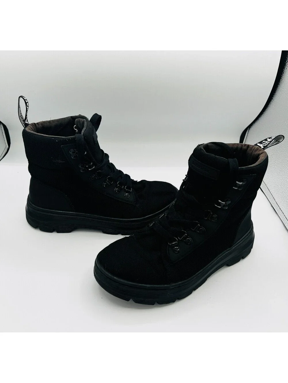 Dr. Martens Combs W Black Lace Up Combat Boots Women’s Size 7